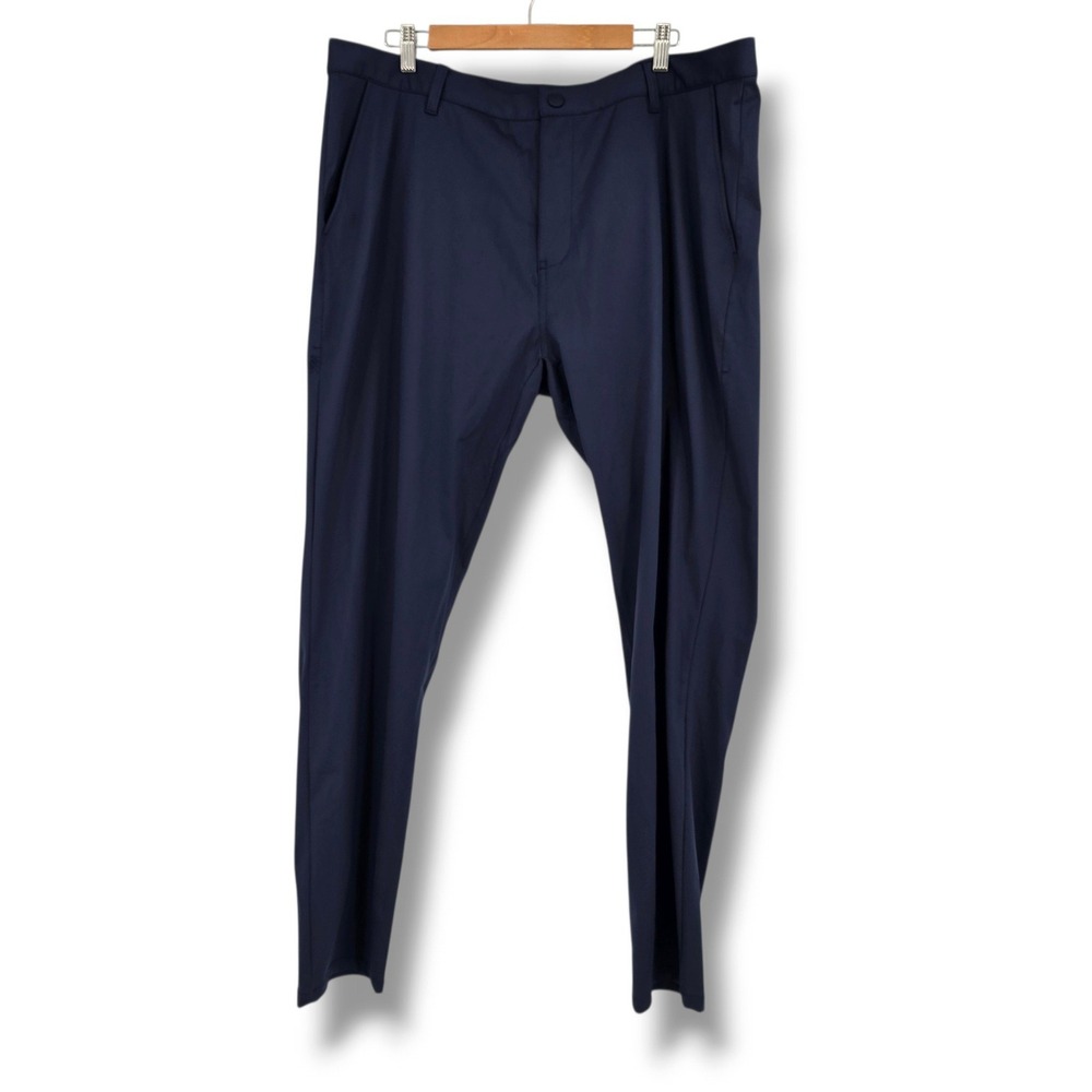 Rhone Commuter Pants Mens Navy Blue Straight Leg Performance Trousers RN141364